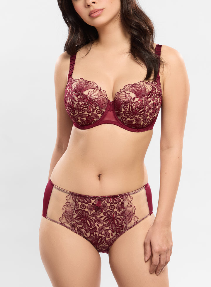 Empreinte Agathe Low Neck Bra in Amarante