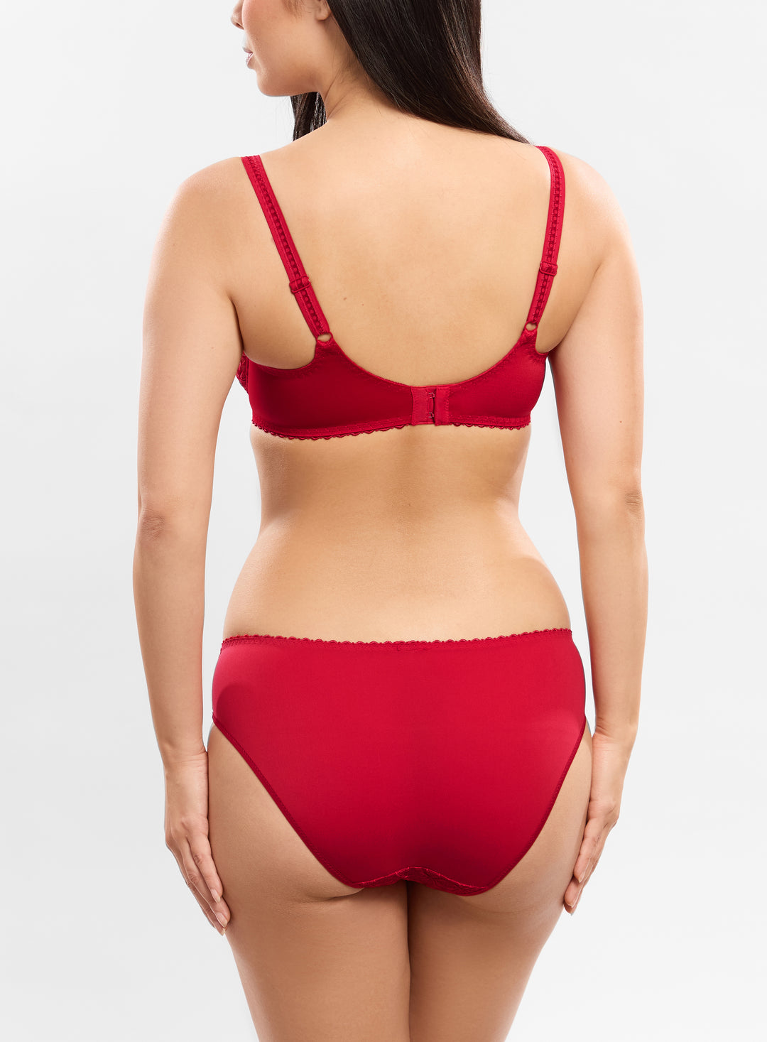 Empreinte Romy Low Neck Bra in Rouge Imperial