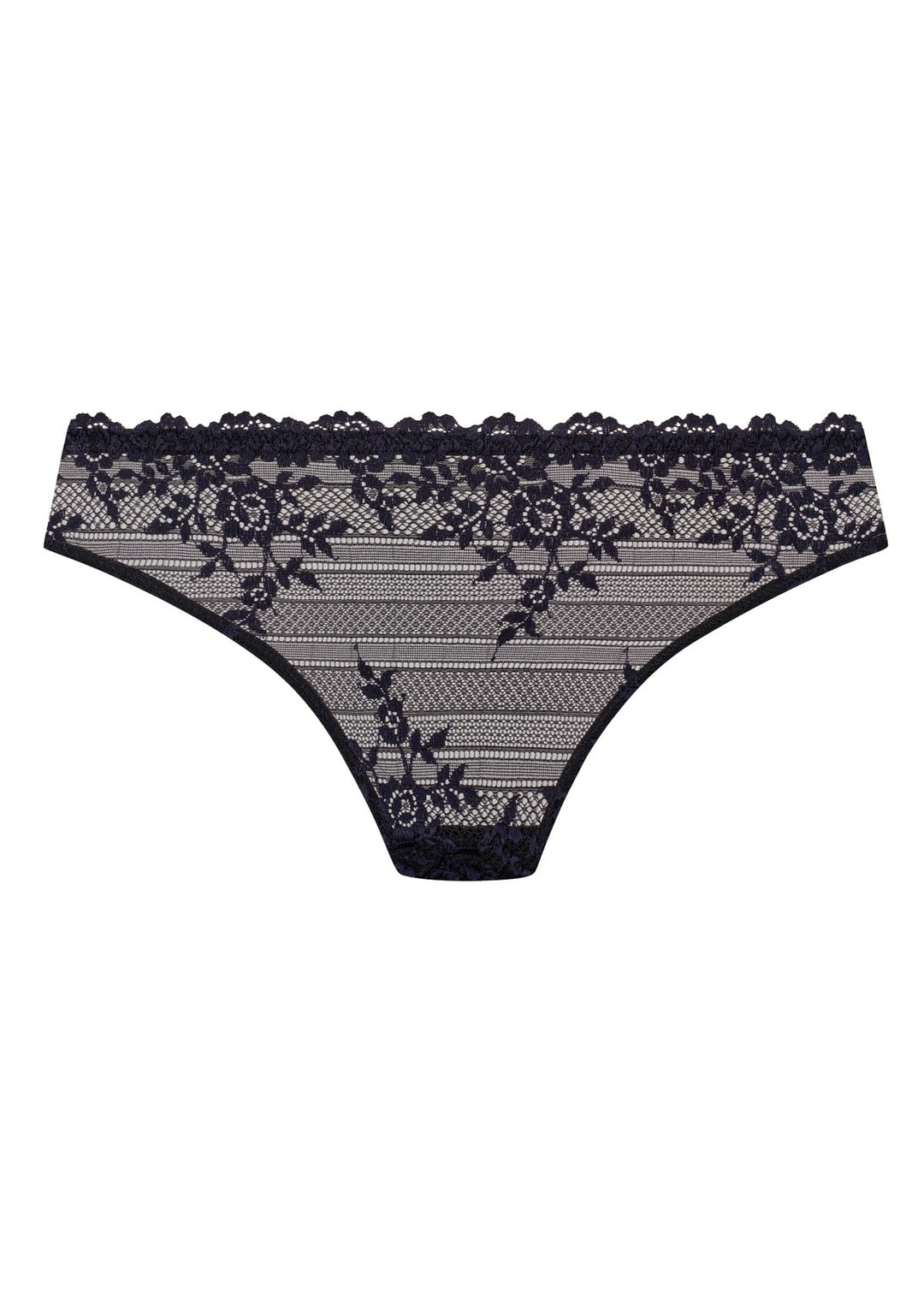 Wacoal Embrace Lace Rio Brief in Black and Night Sky