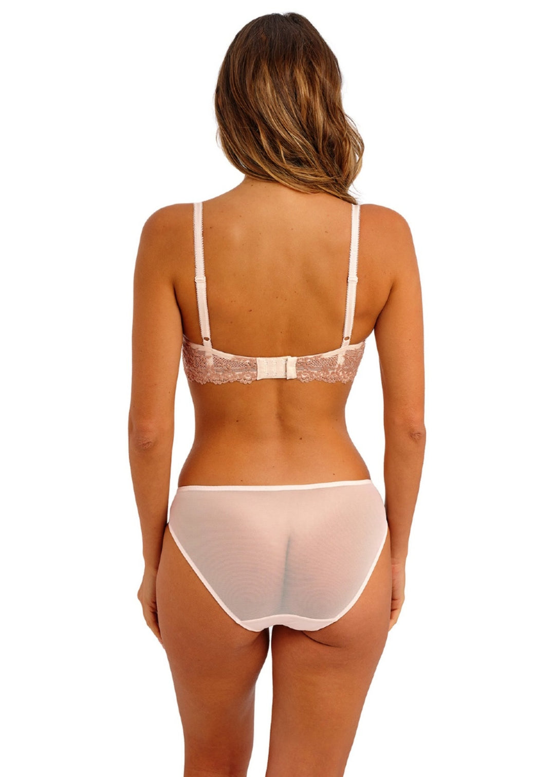 Wacoal Embrace Lace Rio Brief in Angel Wing and Rose Dust