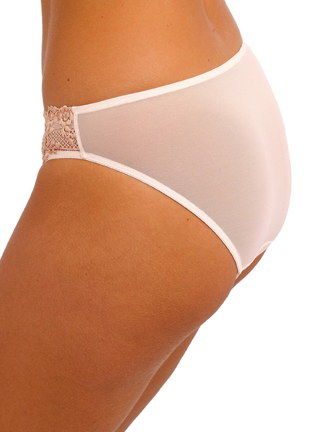 Wacoal Embrace Lace Rio Brief in Angel Wing and Rose Dust