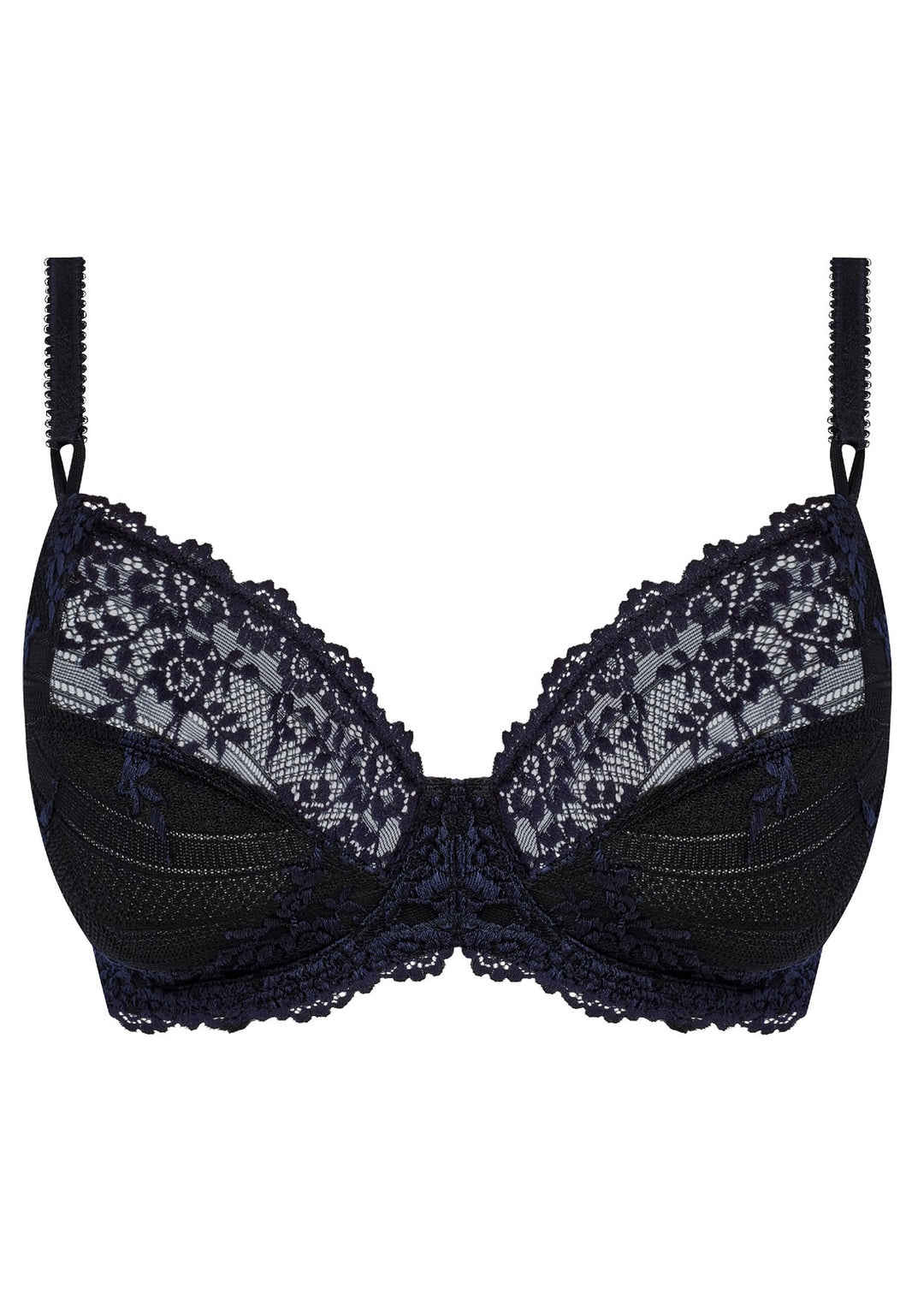 Wacoal Embrace Lace Underwire Bra in Black and Night Sky