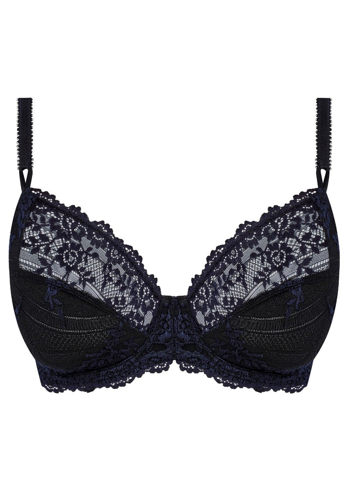 Wacoal Embrace Lace Underwire Bra in Black and Night Sky