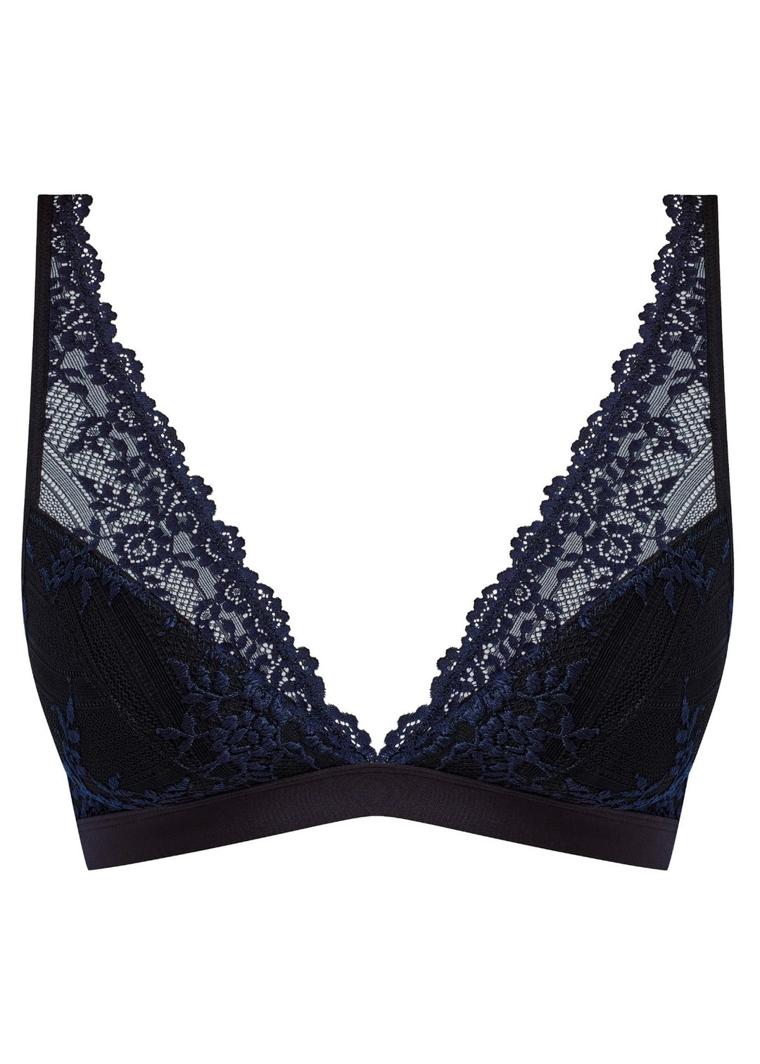 Wacoal Embrace Lace Bralette in Black and Night Sky