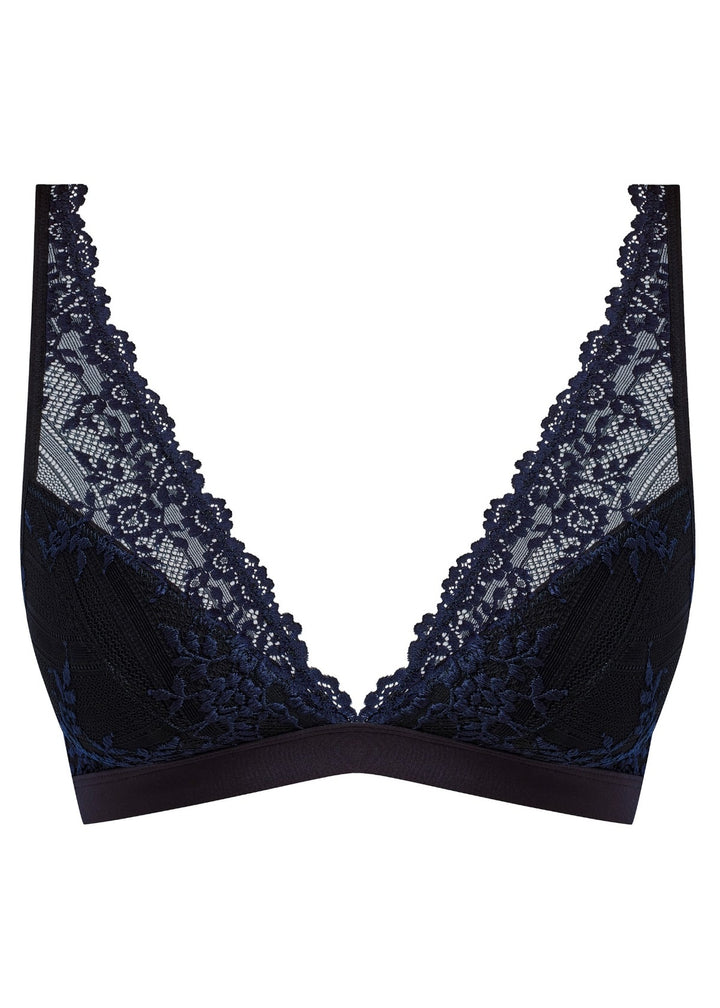 Wacoal Embrace Lace Bralette in Black and Night Sky