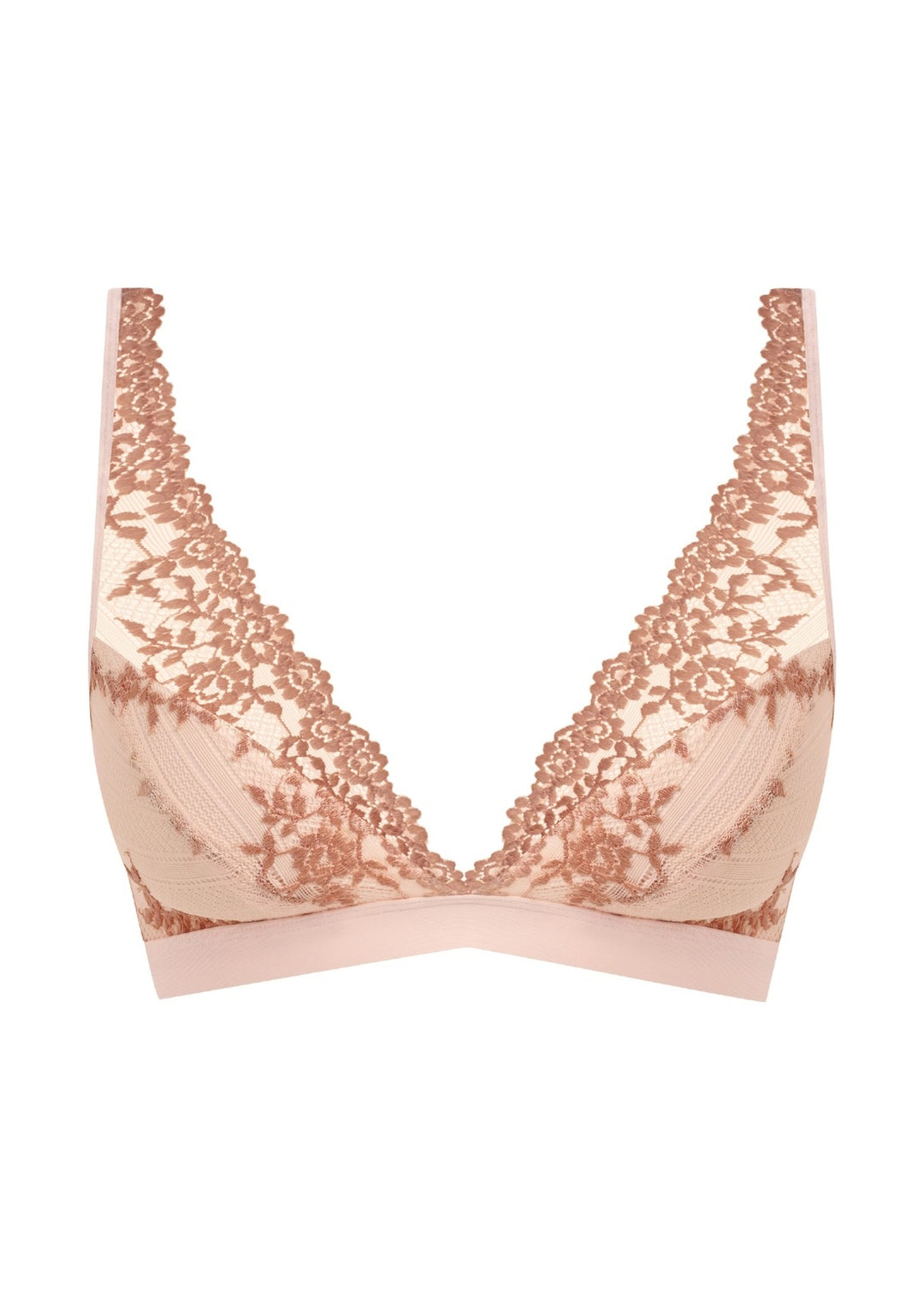 Wacoal Embrace Lace Bralette in Angel Wing and Rose Dust