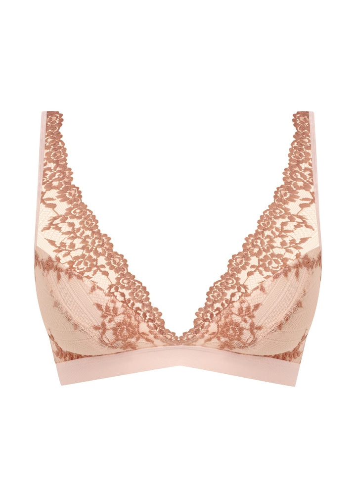 Wacoal Embrace Lace Bralette in Angel Wing and Rose Dust