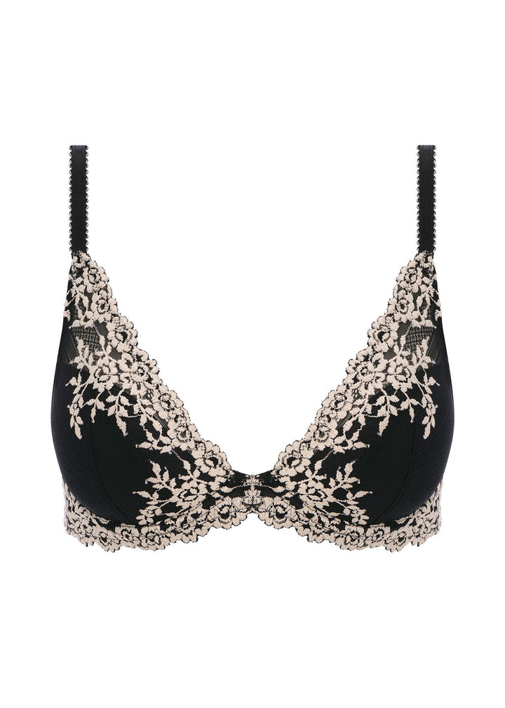 Wacoal Embrace Lace Plunge Bra in Black