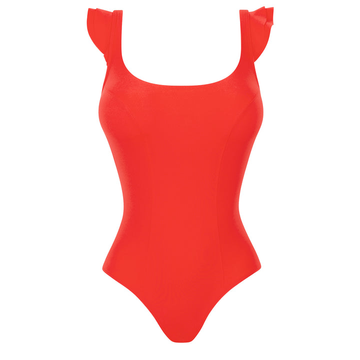 Empreinte Swim Glam Boat Neck Swimsuit in Pavot