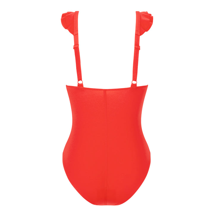 Empreinte Swim Glam Boat Neck Swimsuit in Pavot