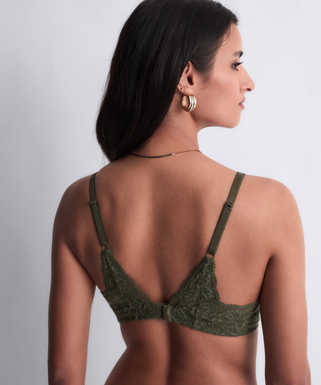 Aubade Rosessence Shoulder Plunge Bra in Moss