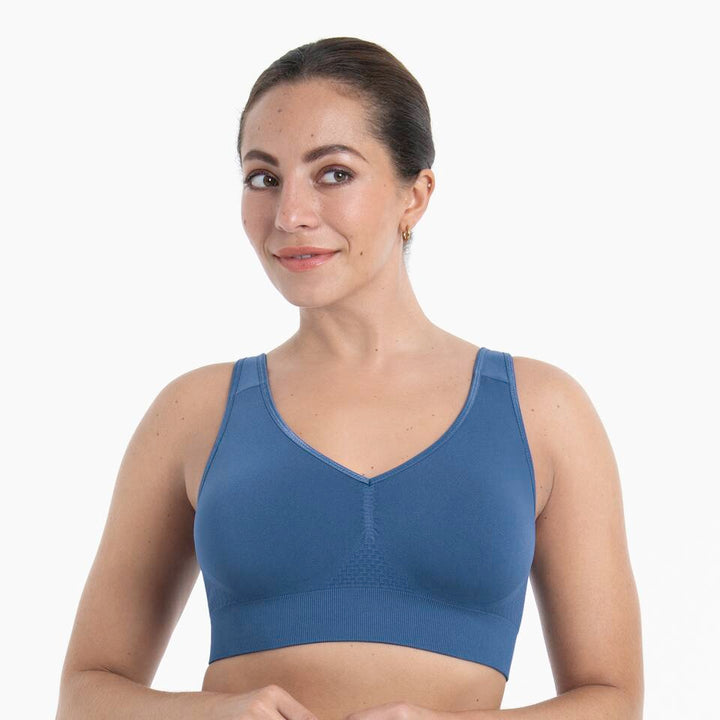 Anita Lotta Soft Cup Wireless Mastectomy Bra in Blue Heaven