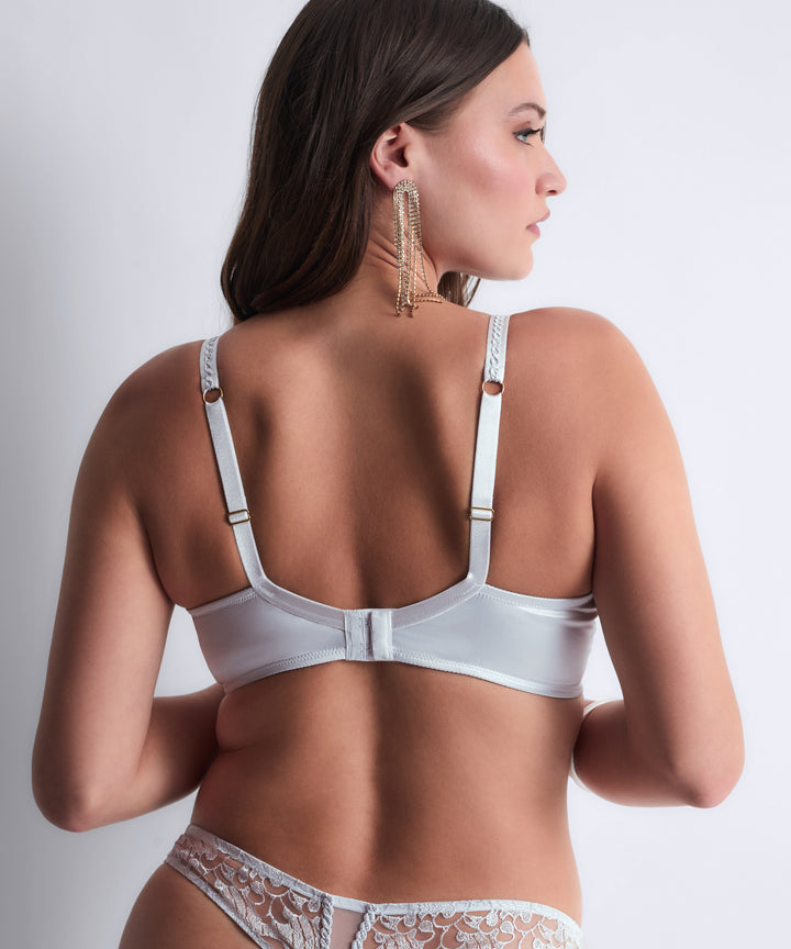 Aubade Satin Memories Triangle Bra in Arctic Blue