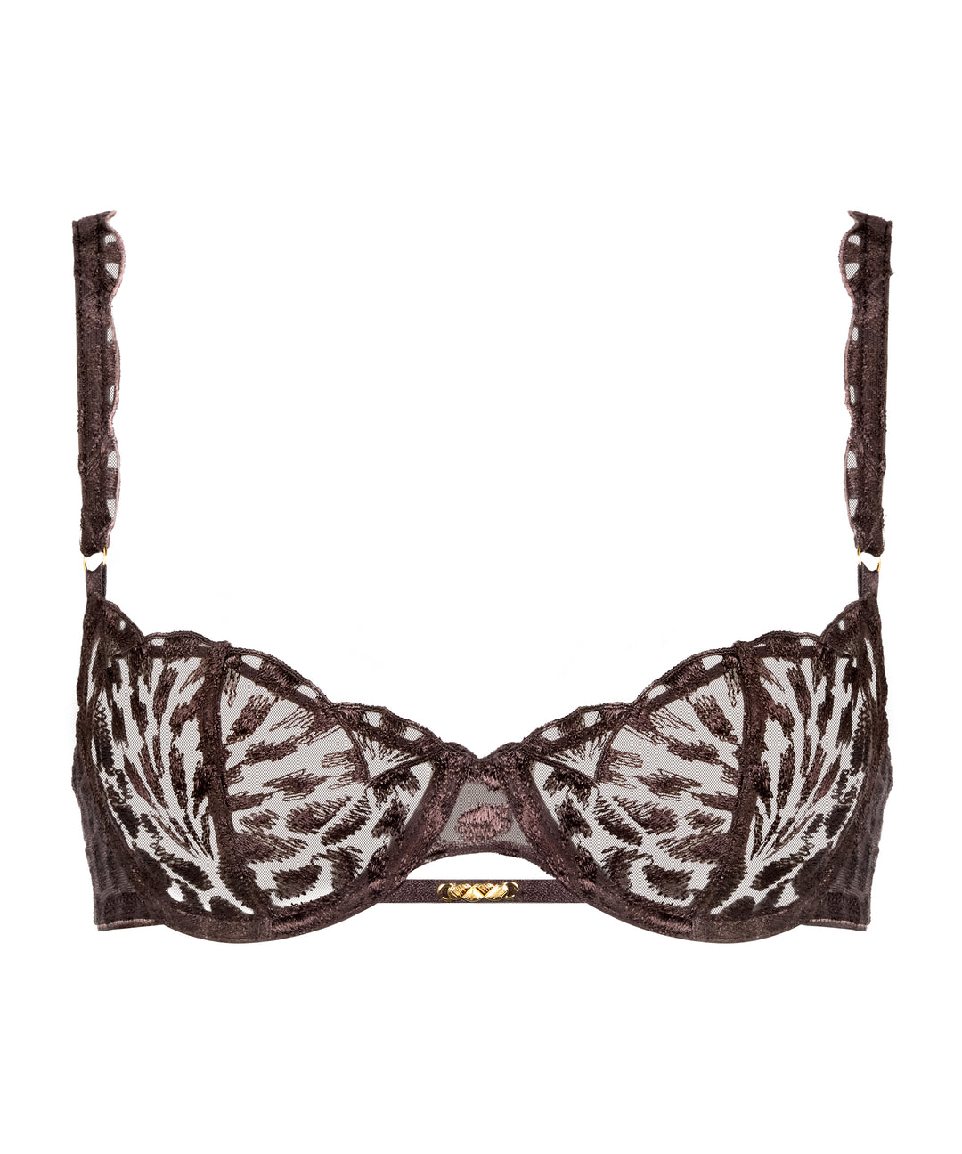 Aubade Crazy in Love Half Cup Bra in Satin Brown