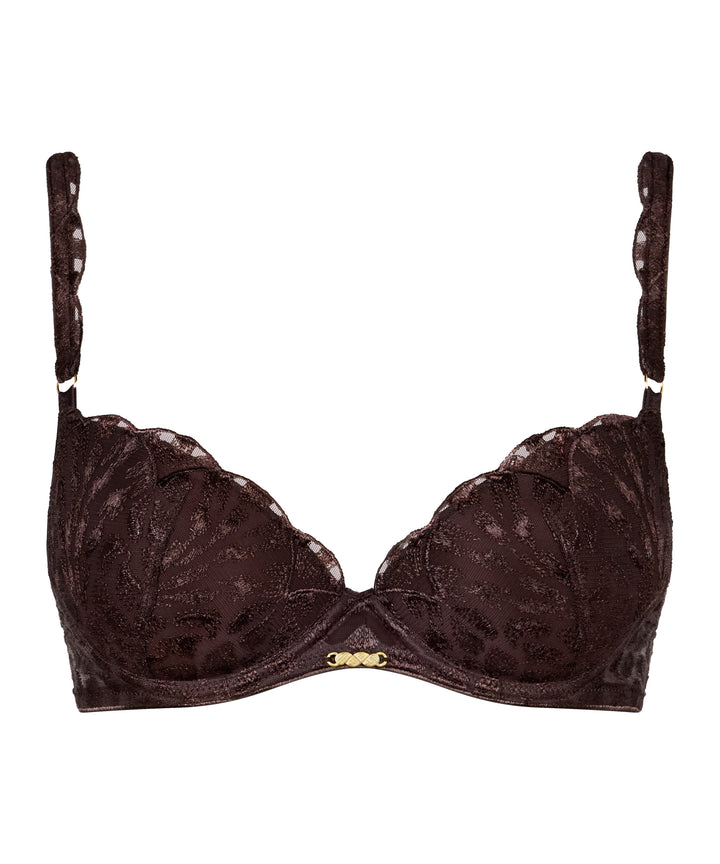 Aubade Crazy in Love Push Up Bra in Satin Brown