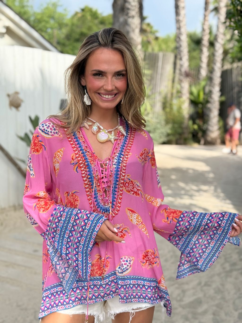 Valery Vain Fanny Blouse in Beach Vibes
