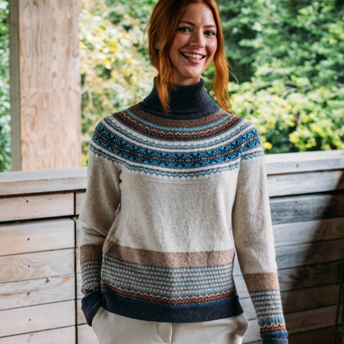 Eribe Alpine Roll Collar Sweater in Taurus