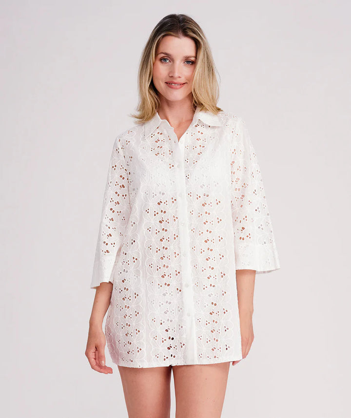 Pia Rossini Bonita Beach Shirt in White