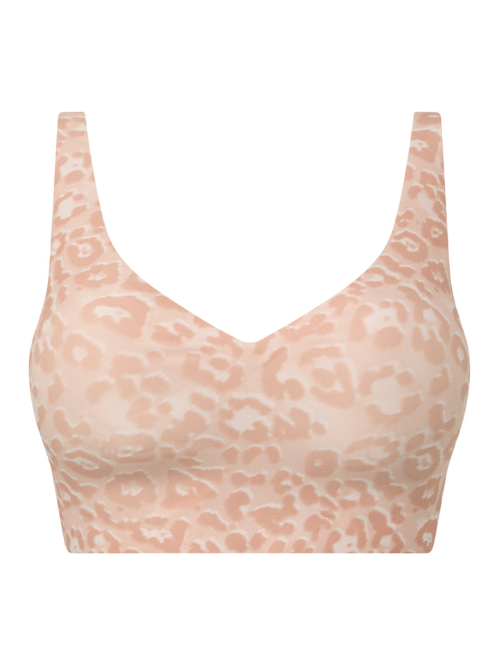 Chantelle Soft Stretch Power Plunge Wireless Bra in Leo Blush