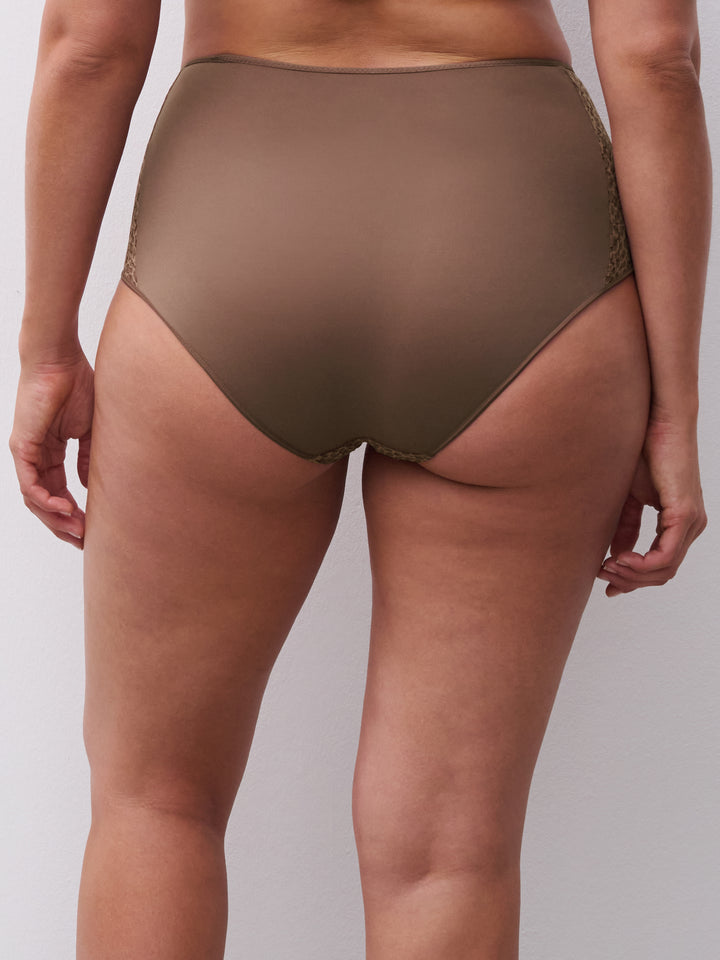Chantelle Norah High Waist Brief in Wild Brown