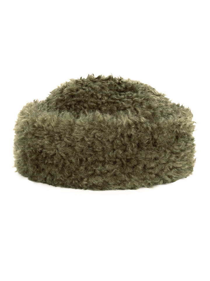 Helen Moore Faux Sheepskin Sherpa Hat in Forest Green
