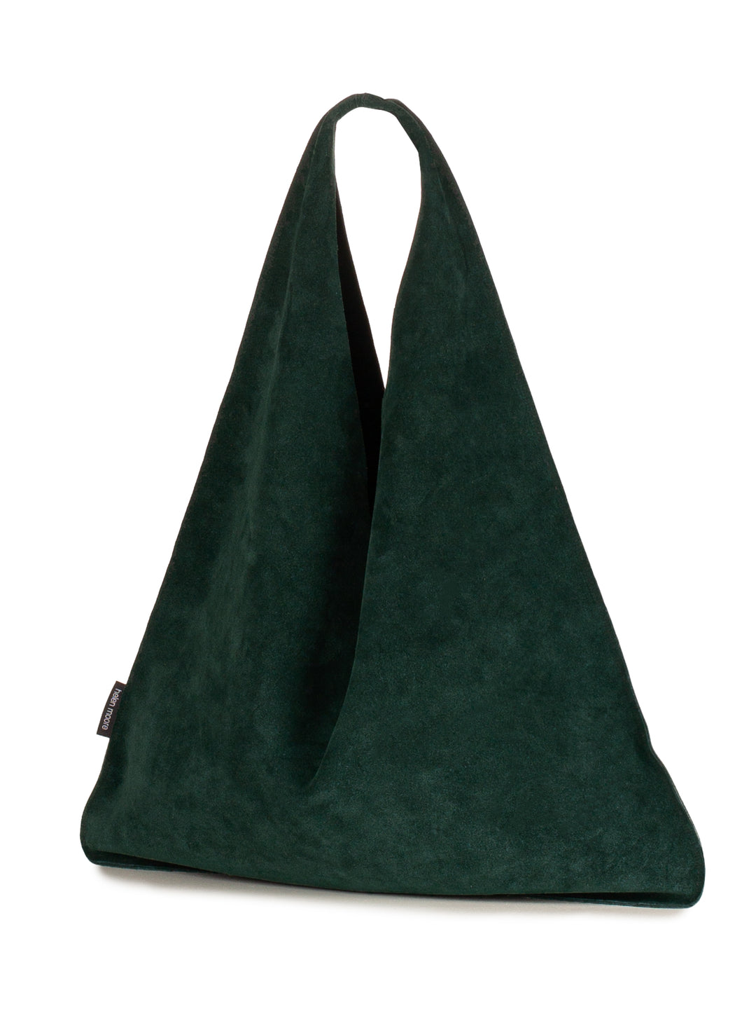 Helen Moore Suede Triangle Bag in Sage