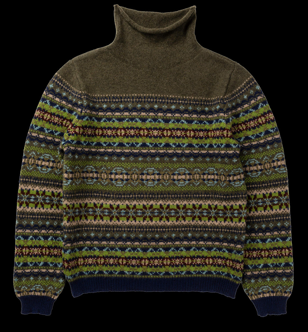 Eribe Kinross High Neck Sweater in Loden