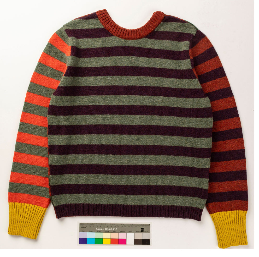 Eribe Stobo Stripe Reversible Sweater in Harissa