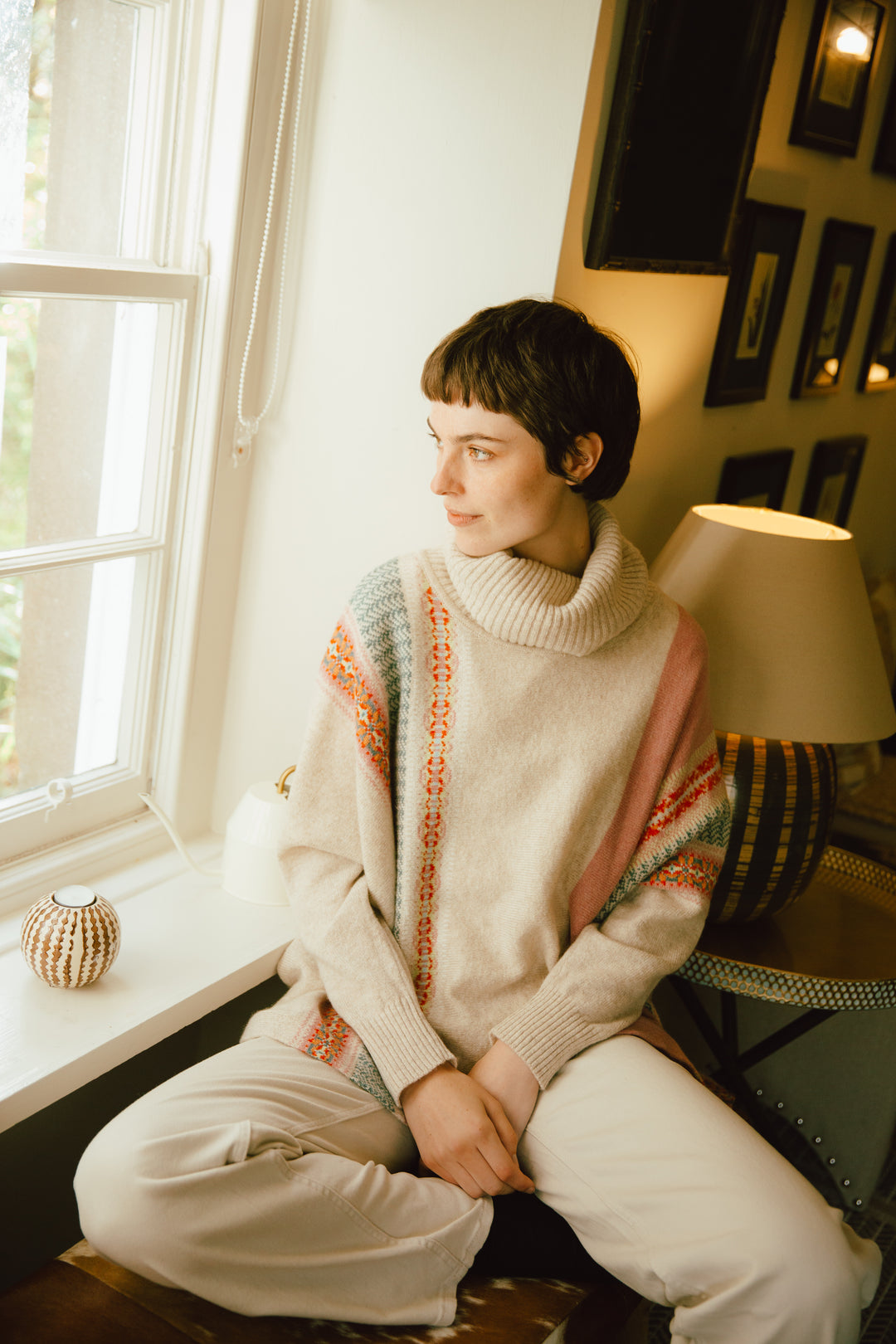 Eribe Montrose Cowl Sweater in Honey
