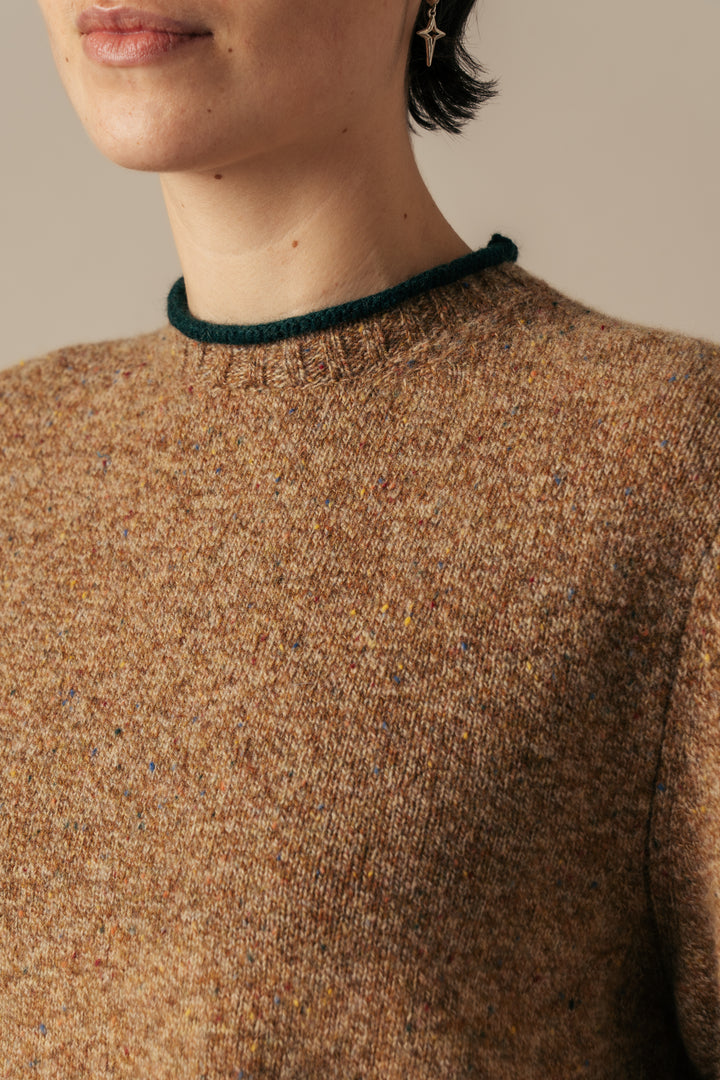 Eribe Tweed Nep Sweater in Desert