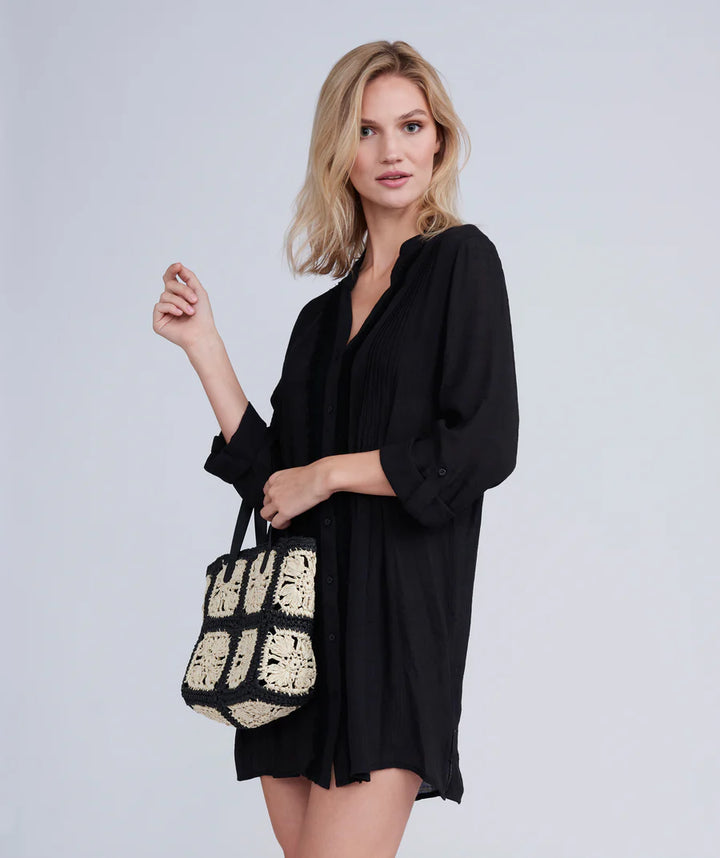 Pia Rossini Reeva Beach Shirt in Black