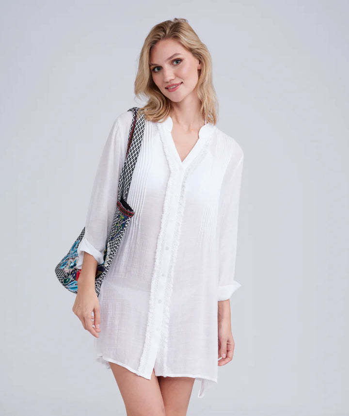 Pia Rossini Reeva Beach Shirt in White