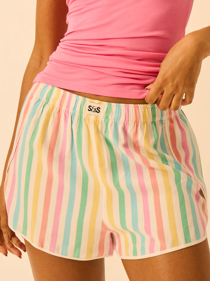Stripe & Stare Retro Pyjama Shorts in Roll With It Stripe