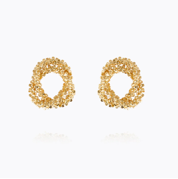 Caroline Svedbom Gold Plated Gemma Knot Earrings