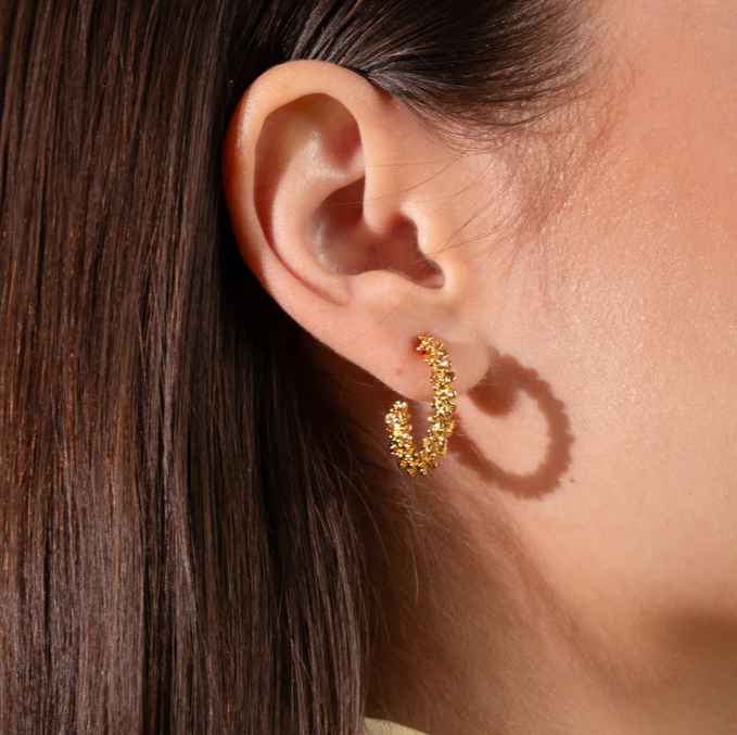 Caroline Svedbom Gold Plated Gemma Loop Earrings