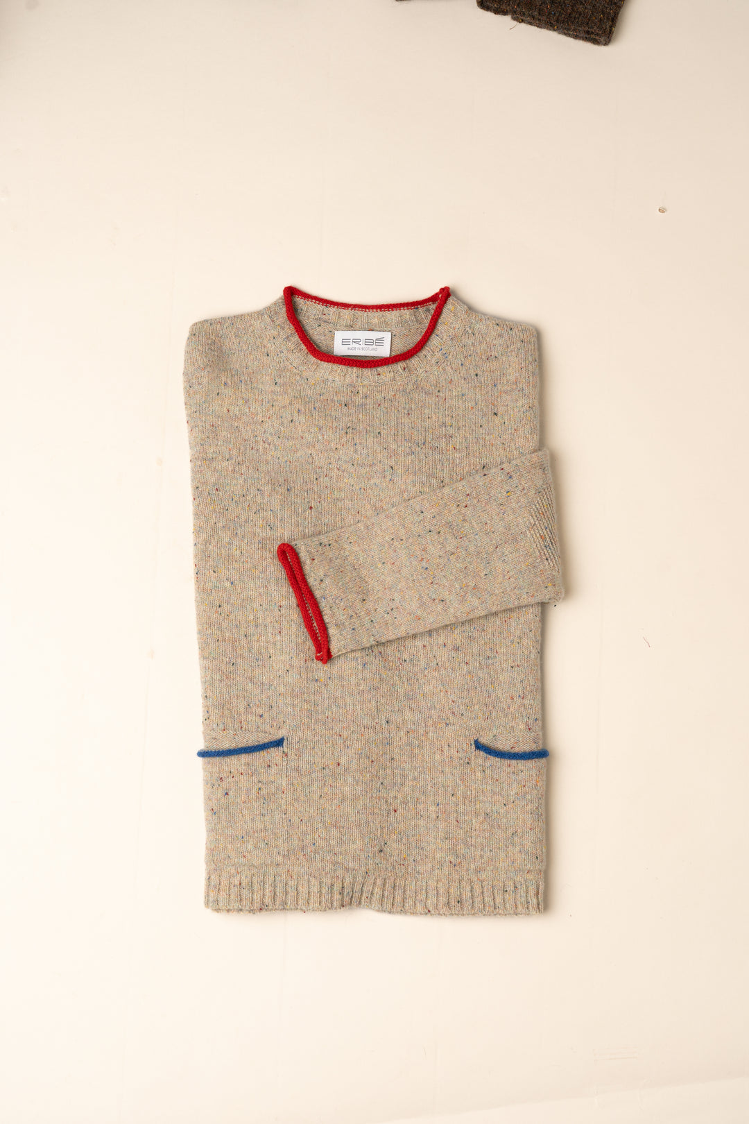 Eribe Tweed Nep Sweater in Sand