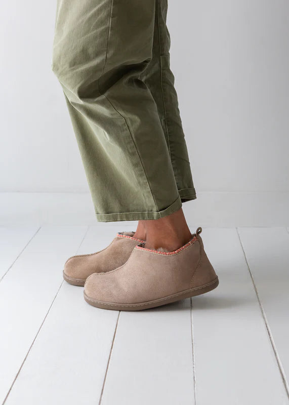 The Small Home Agnes Sheepskin Boots in Beige