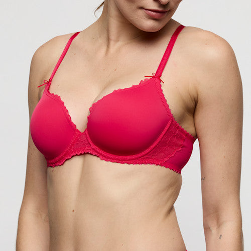 Marie Jo Azelie Padded Heart Shape Bra in Raspberry