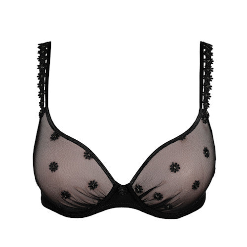 Marie Jo Daisy Padded Heart Shape Bra in Black
