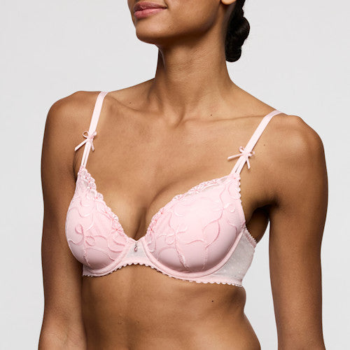 Marie Jo Noova Padded Heart Shape Bra in Gardenia Rose
