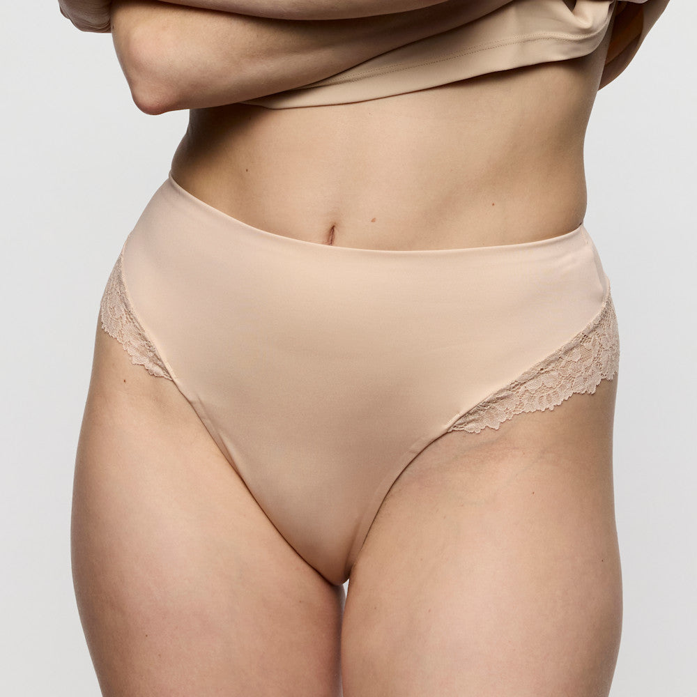 Marie Jo Soft Studio Smoothing High Waist Thong in Caffe Latte