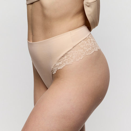 Marie Jo Soft Studio Smoothing High Waist Thong in Caffe Latte