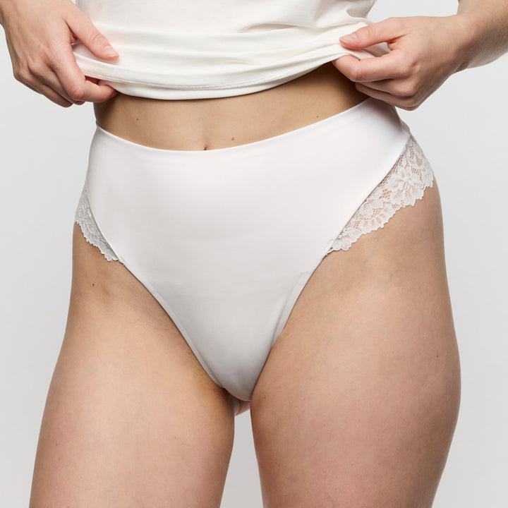 Marie Jo Soft Studio Smoothing High Waist Thong in Natural