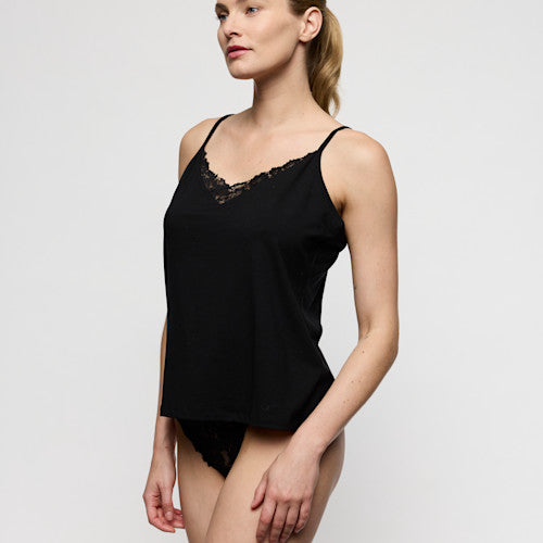 Marie Jo Soft Studio Top with Lace in Black