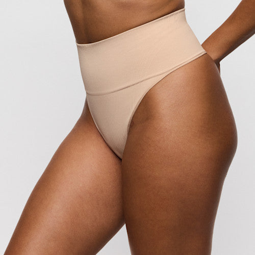 Prima Donna Nudda High Waist Thong in Caffe Latte