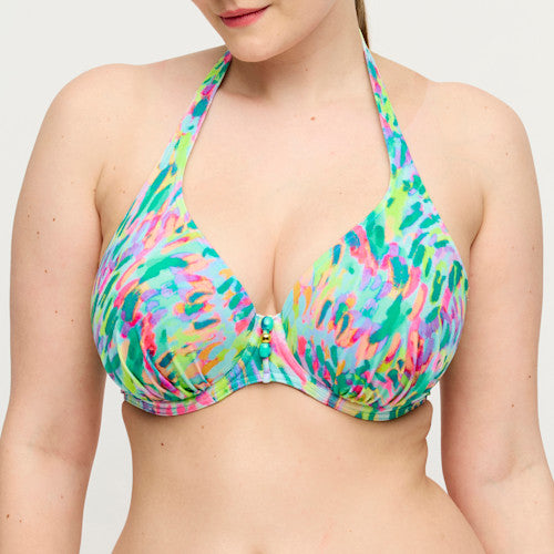 Prima Donna Swim Douala Half Padded Plunge Bikini in Impressionist Summer