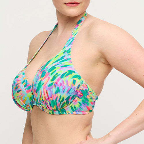 Prima Donna Swim Douala Half Padded Plunge Bikini in Impressionist Summer
