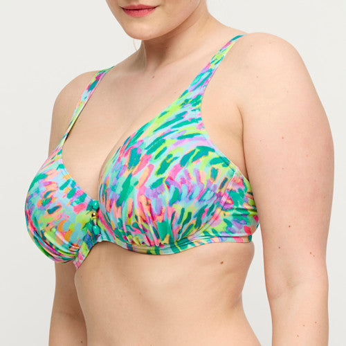 Prima Donna Swim Douala Half Padded Plunge Bikini in Impressionist Summer