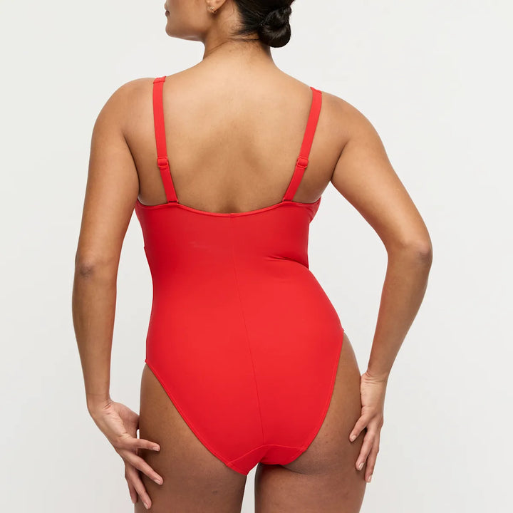 Prima Donna Swim Aswan Plunge Swimsuit in Fiesta Red