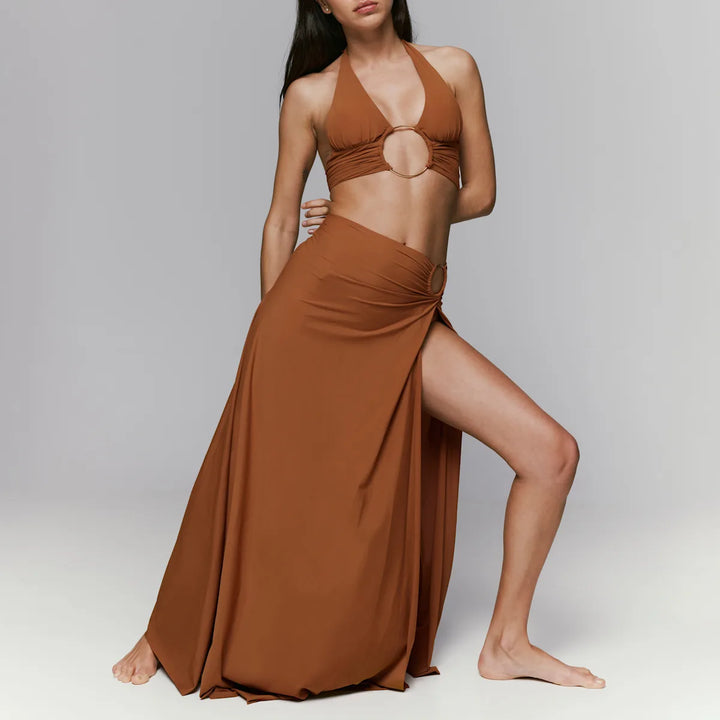 Sarda Swim Lita Beach Skirt in Kalahari Sand